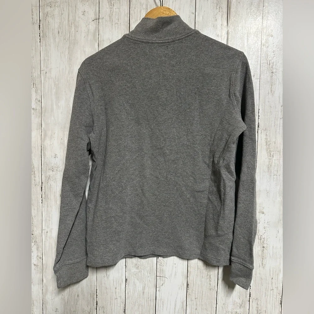 Polo Ralph Lauren Gray Waffle Knit 1/4 Pullover Size XL 18/20